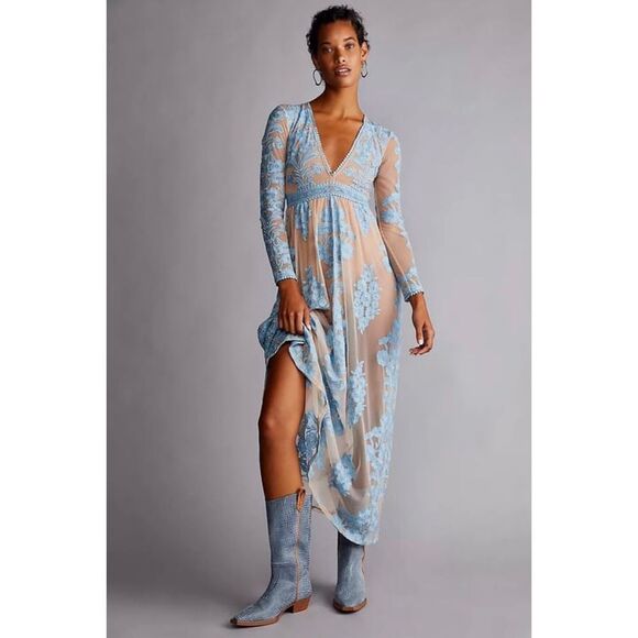 Free People x For Love & Lemons Temecula Maxi Lace Dress  $298 - Picture 3 of 5